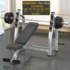 Entrenador de Equipo de Fitness Comercial Banco Plano Banco para Mancuernas Profesional Multifuncional Cama Plana para Levantamiento de Pesas Combinación de Banco y Rack para Press de Banca