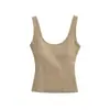 Top de Tirantes Sexy sin Espalda para Mujer con Almohadillas en el Pecho, Nuevo Estilo de Verano, Elástico Ajustado, Estilo Corto, Camisola de Ropa Interior