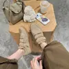 En Stock Piel Genuina Suela de Vacuno Retro Zapatos sin Cordones con Velcro Zapatos de Entrenamiento Alemanes para Mujer, Punta Redonda Parche de Retazos Suela Fina Zapatos Casuales para Mujer