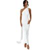 Roupas femininas estilo europeu e americano 2025 verão novo sexy sem costas dobra fina cor sólida sem mangas vestido temperamento atacado