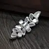 Un Par de Zapatos de Boda Nupcial Accesorios plata Aleación Vidrio Zapatos de Agua Hebilla Decoración de Flores Zapatos de Boda Transfronterizo