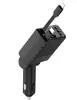 Cargador Rápido para Coche D1 Aromaterapia Transfronteriza Carga Súper Rápida a Baja Temperatura con Cable Retráctil Incorporado Cargador de Coche con Techo de Cielo Estrellado