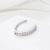 Uña de Ombligo Personalizada Sencilla y de Moda con Diamantes Completos Incrustada con Diamante Rai de Circonita Hebilla de Ombligo de Lujo Ligero Europea y Americana Uña de Ombligo Elegante Versátil