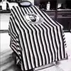 Bata Rayada para Peluquería del Fabricante, Herramientas de Peluquería, Bata para Uso Doméstico de Adultos para Permanentes, Tintes y Tratamientos con Aceite, Bata para Cortar el Cabello de Uso en Salón de Peluquería