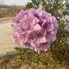 Hidrangea grande de una sola cabeza Comercio exterior Hidrangea grande de estilo coreano Hidrangea de simulación Hotel Boda Decoración suave Flores artificiales