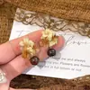 Nuevos Pendientes Retro Estilo Chino de Flores Difuminadas para Mujer, Elegantes para Otoño e Invierno, Pendientes de Gama Alta, Pendientes de Moda con Atmósfera Estilo Hong Kong