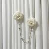 Pasador para Cortina Colgante para Cabeza de Cortina Borla de Flor Decoración Estilo Pastoral Francés Fresco Gasa Accesorios Decorativos para Cortina