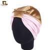 Gorro turbante de satén elástico de doble capa de seda artificial para quimioterapia gorro de noche comercio electrónico transfronterizo suministro de alta calidad