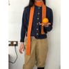 Bufanda nicho versátil de color sólido estilo japonés protección para el cuello bufanda larga delgada estrecha otoño e invierno bufanda pequeña delgada bufanda