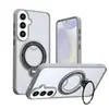 Aplicable para Samsung S26FE Phantom Magnético Soporte de Rotación 360 Funda de Teléfono A18 Piel con Tacto de Pintura en Spray Funda con Protección contra Caídas