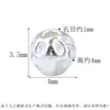 Prata Esterlina S925 Rodada Martelada Roda Dentada Espaçadores Mini Pretas e Brancas Contas Soltas Acessórios para Pulseira DIY Contas Marteladas de Prata