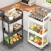 Prateleira de Armazenamento Móvel Lanche Cozinha Multi-Funcional Armazenamento Dormitório Prateleira de Armazenamento com Rodas Piso de Armazenamento Multicamadas