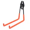 Juego de Ganchos de Pared Negros de Metal de Alta Resistencia para Garaje Gancho Doble de Montaje en Pared Almacenamiento de Herramientas para Bicicletas Ganchos Resistentes a la Corrosión y con Capacidad de Carga