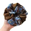 Scrunchie floral multicamadas estilo coreano, elástico de cabelo de alta qualidade, corda para coque estilo preguiçoso, acessório de cabelo elástico