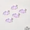 Hielo luminoso a través de cuatro adornos de manicura de nebulosa mans cielo estrellado morado brillante nubes estrellas usar material DIY