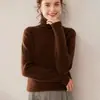 Suéter de Cuello Alto Grueso de Doble Capa ~ Cachemir Pequeño para Bebé para Mujer, Suéter Básico de Cuello Alto con Tejido de Punto Holgado