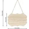 Letrero de Madera sin Pintar Letrero Decorativo Colgante Letrero en Blanco Hecho a Mano para Puerta Tabla de Madera Colgante con Cuerda de Cáñamo Colgante DIY Hecho a Mano