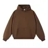 Moletom com Capuz da Marca Trendy Transfronteiriço 380g Terry Ombro Caído Unissex Solto Cor Sólida Moletom Masculino