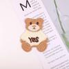 Aliexpress Broche para el cabello de celebridad de Internet más vendido Parche decorativo DIY Nuevo Dibujo animado Lindo Sí Oso Parche bordado decorativo