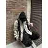 Jaqueta Bombeiro Retrô Americana High Street Casaco de Algodão Irregular Outono e Inverno 2025 Roupa de Algodão Jaqueta de Baseball Tendência Roupa Externa Top