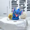 Llavero de Muñeco Stitch de Dibujos Animados Colgante Glotonería Pastel Llavero de Stitch Colgante de Bolso para Pareja de Silicona