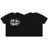 Camiseta Casual Holgada de Manga Corta con Estampado de Retrato Graffiti Melancólico Rico de Segunda Generación Transfronterizo Afligido Marca de Moda para Hombres y Mujeres