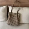 Bolso de hombro de lunares de gran capacidad, nuevo y moderno, para mujer; elegante bolso tote de pana dulce para ir al trabajo.