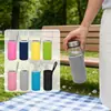 Funda aislante portátil multicolor para taza, resistente al calor y anti-quemaduras, para tazas de vidrio, funda de taza de material de buceo, funda protectora para tazas de plástico