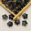 Cuentas de vidrio de pentagrama de meteorito, cuentas sueltas con agujeros horizontales, cuentas de estrella, accesorios para abalorios de pulseras y collares hechos a mano para DIY
