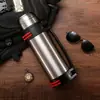 Termo aislado, termo de acero inoxidable 304 para exteriores, botella de agua de gran capacidad, portátil, botella de agua de boca ancha para uso en coche, viajes