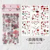 Pegatinas Vintage de Plantas y Flores de Moda Materiales Decorativos Impermeables de PVC para Diarios de Estudiantes Pegatinas Florales DIY