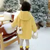 Chaqueta de Felpa para Niña 2026 Invierno Nuevo Estilo Infantil Elegante de Longitud Media Suéter de Peluche Top de Lana de Cordero para Bebé Niña