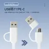 Cable de datos para teléfono móvil ecológico de bambú 2 en 3 en stock, cable de carga rápida 5 en 1 retráctil de paja de trigo, venta al por mayor personalizada