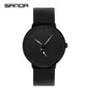 Reloj para Hombre Sanda Simple Dos Manecillas Semi-Casual de Negocios Resistente al Agua Reloj para Hombre Joven Transfronterizo Reloj de Cuarzo para Hombre