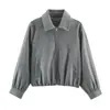 Ropa de mujer transfronteriza 2026 Moda europea y americana casual simple de corte holgado con cremallera chaqueta softshell para mujer F612777