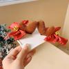 Pinza para el pelo de estrella roja de Año Nuevo y Navidad, pinza lateral de bola de pelo para flequillo, accesorios para el pelo para vestirse