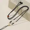 Colar Corda Ruyi Torcida Corda de Colar Trançada à Mão Corda de Colar Ajustável Pingente de Jade Requintado