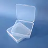 11.0 Caja Plástica Transparente Cuadrada Caja de Almacenamiento de Escritorio Barra de Pegatinas Cuentas Manicura Empaque para Equipo de Pesca Caja Cuadrada