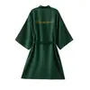 Manhã Robe Noiva Feminina Primavera Verão Camisola de Casamento Dama de Honra Grupo Noiva Pijamas de Casamento Gelo Roupão de Seda Sexy Roupas para Casa Outono