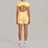 Atacado transfronteiriço de roupas de yoga, colado sem costas, plissado invisível, modelador, conjunto para Pilates e fitness para mulheres, peça única, dropshipping
