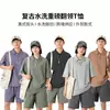 Camisa POLO de Algodón Puro Lavada y Desgastada Estilo Retro Americano Transfronteriza para Hombres y Mujeres Camiseta de Manga Corta con Cuello Amplio Suelta Venta al por Mayor