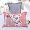 Funda de almohada de algodón puro con botones a presión, una sola pieza, adecuada para almohadas de jardín de infancia y de estudiante, 35* Algodón de gasa para niños