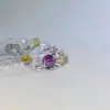 Pulsera de Cristal con Diseño de Amatista Natural Brasileña de Grado Coleccionable, Azeztulita Amarilla y Cristal Blanco