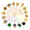 Nueva Serie de Paquetes de Emoticonos Parche de Paja Mancha Forma Espiral Mascota Paja Fiesta Decoración Amazon Transfronterizo