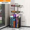 Cesta de Almacenamiento para Esterillas de Yoga, Estante de Almacenamiento para Equipos Deportivos y de Fitness en Casa, Estante de Almacenamiento Doméstico para Rellenar Espacios para Bádminton y Baloncesto