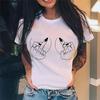 Camiseta estampada de suministro transfronterizo, ropa de mujer de manga corta.
