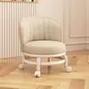 Banqueta de casa com roda universal cadeira pequena banqueta de sofá banquinho pequeno encosto rodízios banqueta móvel banco pequeno de sala