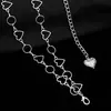Joyería transfronteriza europea y americana: Anillo sexy y moderno de corazón geométrico hueco, cadena de cintura empalmada, cadena corporal dulce y fresca para playa para mujeres