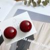 Shangren Shanghe pendientes de perlas rojas nuevos de otoño e invierno, aguja de plata s925, estilo coreano, pendientes elegantes de alta calidad para mujer