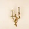 Luminária de parede retrô estilo europeu toda em cobre Lâmpada frontal para espelho de corredor de vila Iluminação decorativa para parede de fundo de sala de estar, sala de jantar, quarto Lâmpadas